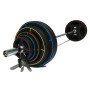 Штанга олимпийская наборная 85 кг OFT премиум (полиуретановые диски 50 мм с 4 хватами DPU, гриф 220 см)