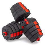 Гантели гексагональные разборные с грифом, 30 кг. (2 шт. х 15 кг.) VictoryFit VF-DН300