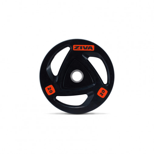Набор черных олимпийских дисков 51 мм ZIVA 1,25-25 кг (общий вес 200 кг) с хватами
