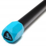 Гимнастическая палка LIVEPRO Weighted Bar 6 кг, синий/черный