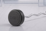 Штанга неразборная обрезиненная 7,5 кг. Изогнутый гриф VictoryFit VF-DX5075
