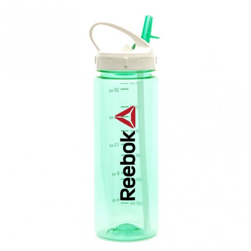 Бутылка для воды Reebok 0,65 Green Wordmark. Цвет - прозрачный зеленый