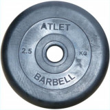 Диск 2,5 кг ATLET обрезиненный 26 мм MB BARBELL