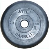 Диск 2,5 кг ATLET обрезиненный 26 мм MB BARBELL