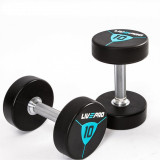 Гантели в уретане LIVEPRO Premium Urethane Dumbbells 46 кг, черный/синий