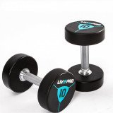 Гантели в уретане LIVEPRO Premium Urethane Dumbbells 50 кг, черный/синий