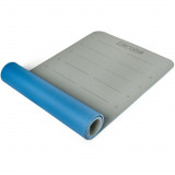 Коврик для фитнеса и йоги AEROBIS 183 см х 61 см х 6 мм, серый/голубой