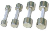 Комплект хромированных гантелей (10 пар, 1-10 кг) MB Barbell 