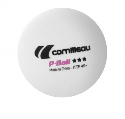 Мячи для настольного тенниса CORNILLEAU P-Ball*** 40+ (белый), 3 шт.