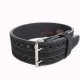 Пояс для пауэрлифтинга GRIZZLY Double Prong Power Lifting Weight Belt размер M, натуральная кожа, черный