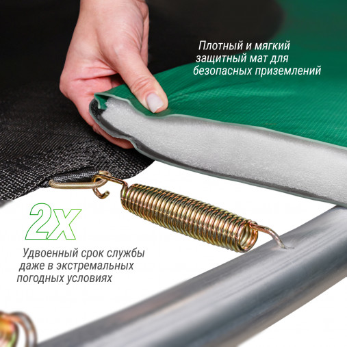 Батут UNIX Line SUPREME BASIC 12 ft (green) 3.66 м (зеленый)