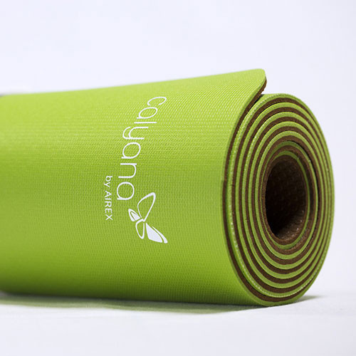 Коврик для йоги Airex Calyana Prime Yoga, цвет: лайм-орех (Lime - Hazel)