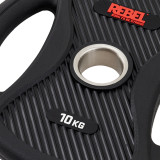 Диск олимпийский обрезиненный с двумя хватами 10 кг REBEL
