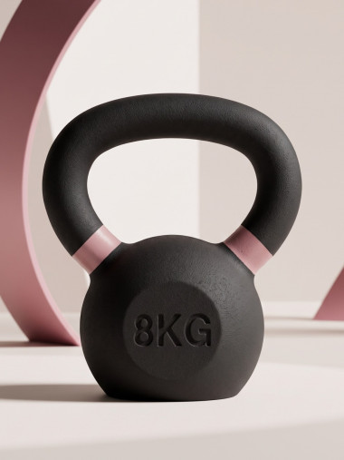 Гиря чугунная с цветным кольцом 8 кг (модель: К-3) VictoryFit VF-KCR080