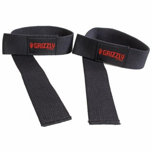 Ремень для тяги GRIZZLY Fitness Weight Lifting Wrist Straps полиэстр, розовый