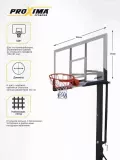 Мобильная баскетбольная стойка Proxima 60&quot; S023 поликарбонат