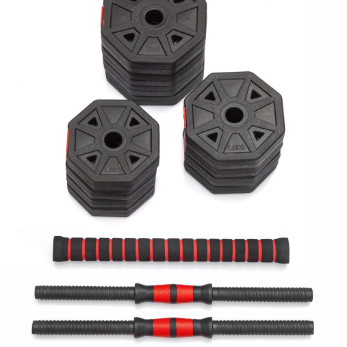 Гантели гексагональные разборные с грифом, 20 кг. (2 шт. х 10 кг.) VictoryFit VF-DН200