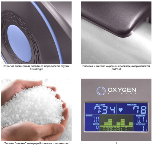 Складной эллиптический эргометр Oxygen GX-65 HRC - качество