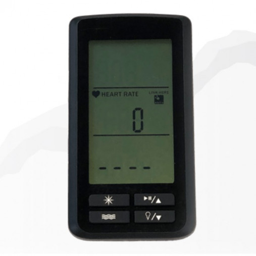 LCD консоль, показывающая об./мин., калории, расстояние, время и пульс (при наличии нагрудного ремня)