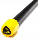Гимнастическая палка LIVEPRO Weighted Bar 2 кг, желтый/черный