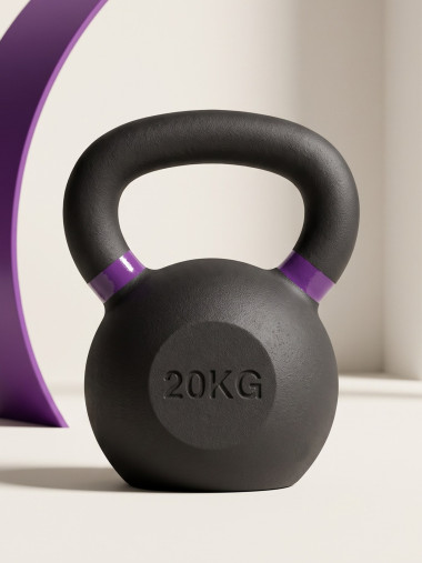 Гиря чугунная с цветным кольцом 20 кг (модель: К-3) VictoryFit VF-KCR200
