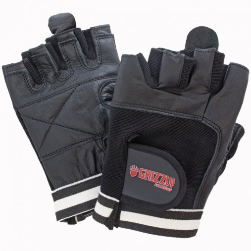 Атлетические перчатки GRIZZLY Leather Padded Weight Training Gloves размер S, кожа/нейлон, белый/зеленый