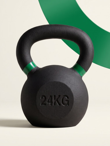 Гиря чугунная с цветным кольцом 24 кг (модель: К-3) VictoryFit VF-KCR240