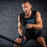 Тренировочный канат AEROBIS Battle Rope V2 длина 10 м, диаметр 30 мм, вес 5,3 кг, черный