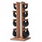 NOHrD Swing Turm Набор гантелей с подставкой, материал: вишня, общий вес: 26 кг 