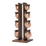 NOHrD Swing Turm Набор гантелей с подставкой, материал: орех, общий вес: 26 кг