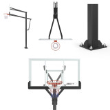 Баскетбольная стойка стационарная UNIX Line B-Stand-TG PRO 72"x42" (180 х 105 см) R45 H230-305 см
