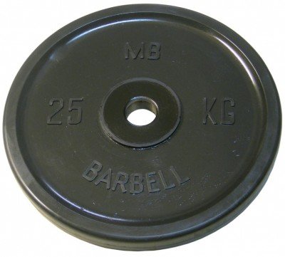 Блин обрезиненный черный MB 25 кг ф50 мм Евро - Классик