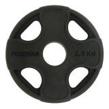 Олимпийский обрезиненный диск FOREMAN PRR 2,5 кг, черный