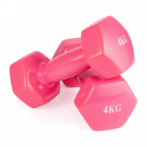Гантель неразборная 4 кг. винил VictoryFit VF-DV040