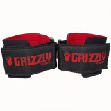 Ремни на запястья GRIZZLY Pro Power Weight Training Wrist Wraps пара, полипропелен/неопрен, черный/красный