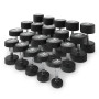 Ряд гантелей круглых UNIX Fit обрезиненные от 2,5 до 50 кг