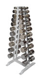 Хромированный гантельный ряд на 10 пар от 1 до 10 кг Bronze Gym ACD1-10