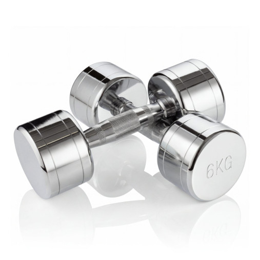 Гантель хром 6 кг (2 штуки) VictoryFit VF-CR060-2