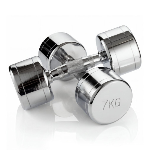 Гантель хром 7 кг (2 штуки) VictoryFit VF-CR070-2