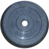 Диск 5 кг ATLET обрезиненный 51 мм MB BARBELL MB-AtletB51-5