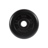 Блин "Стандарт" обрезиненный черный MB 2.5 кг ф26 мм
