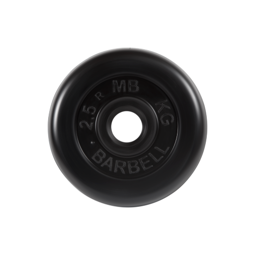 Блин "Стандарт" обрезиненный черный MB 2.5 кг ф26 мм