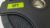 Диск олимпийский обрезиненный черный с двумя хватами 20 кг Original Fit.Tools ф50 мм