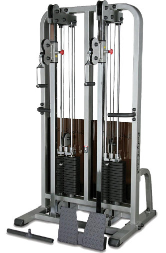 Сдвоенная блочная стойка Body-Solid ProClub SDC2000G, упражнения различные жимы и тяги