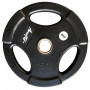 Олимпийский обрезиненный диск AeroFit AFPLB 15 кг, черный матовый