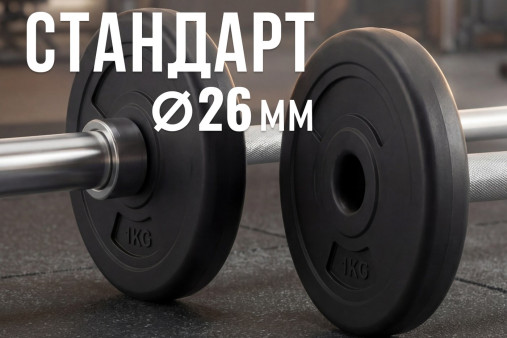 Диск 26 мм. пластиковый 1,0 кг VictoryFit VF-SPL260100