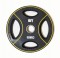 Диск олимпийский полиуретановый черный с четырьмя хватами 10 кг Original Fit.Tools ф50 мм