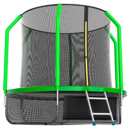 Батут EVO JUMP Cosmo 6ft (Green) с внутренней сеткой и лестницей
