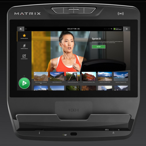 Беговая дорожка Matrix Performance. Консоль Touch XL Base - сенсорный экран диагональю 22 дюйма