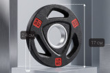 Диск 51 мм. NEO обрезиненный с 3-мя хватами 1,25 кг, VictoryFit VF-ST510125